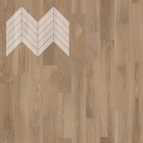 Паркет Елка Французская Lab Arte Chevron Дуб Натур Лаунж лак 600/490х110х14/3/45° в интерьере
