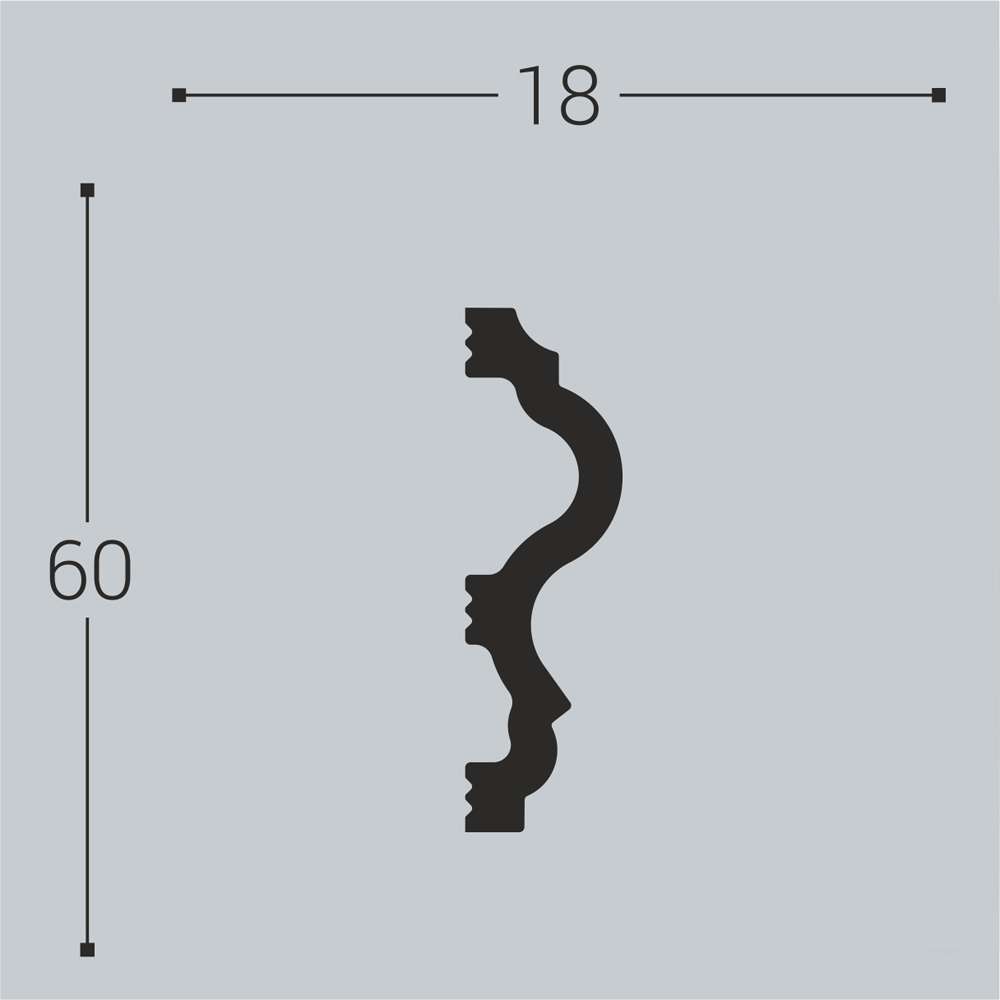 Молдинг Bello Deco XPS М6 60х18х2000