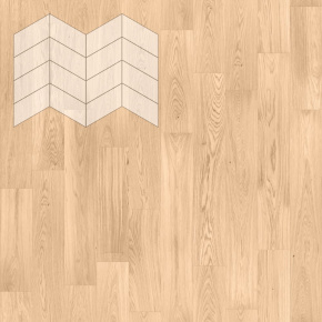 Паркет Елка Французская Lab Arte Chevron Дуб Рустик Блонд лак 400/313х150х14/3/60° в интерьере