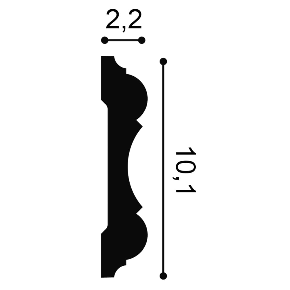Молдинг из дюрополимера Orac Decor P8040 2000x101x22