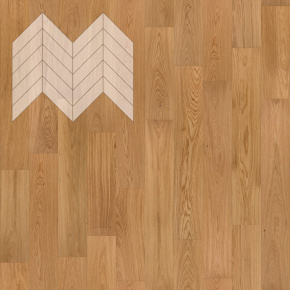 Паркет Елка Французская Lab Arte Chevron Дуб Натур Прозрачное масло 600/475х125х14/3/45° в интерьере