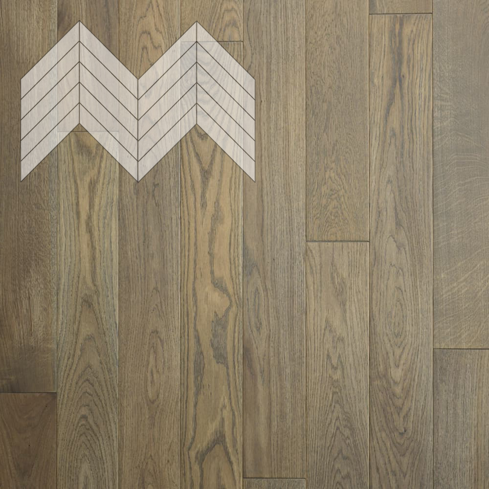 Паркет Елка Французская Lab Arte Chevron Дуб Рустик Gris лак 600/510х90х14/3/45°